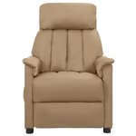 vidaXL Fauteuil de massage électrique Cappuccino Similicuir