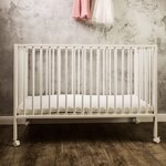 tiSsi Lit d'enfant pliable Blanc