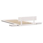 vidaXL Cadre de lit avec tête de lit Blanc 100 x 200 cm bois