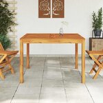 vidaXL Table à manger de jardin 110x110x75 cm bois d'acacia massif