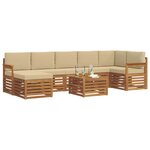 vidaXL Ensemble de canapés d'extérieur 8 Pièces Naturel et Beige