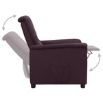 vidaXL Fauteuil inclinable Violet Tissu