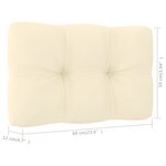 vidaXL Chaise de jardin avec coussins crème Bois de pin imprégné