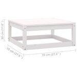 vidaXL Salon de jardin 11 Pièces avec coussins Blanc Bois de pin massif