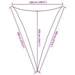 vidaXL Voile d'ombrage 160 g/m² Beige 5x7x7 m PEHD