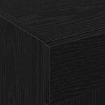 Armoire Murale vidaXL avec Portes en Verre Chêne Noir 69 5x34x90 cm