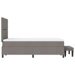 vidaXL Lit à ressorts avec matelas Taupe 120 x 190 cm tissu
