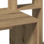 vidaXL Bureau avec étagères chêne artisanal Bois d'ingénierie