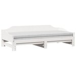 vidaXL Lit de jour et lit gigogne sans matelas 90x200 cm bois massif