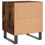 vidaXL Table de chevet chêne fumé 40x35x47 5 cm bois d’ingénierie