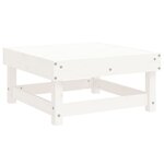 vidaXL Salon de jardin 5 Pièces blanc bois massif de pin