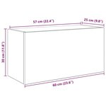 vidaXL Armoire murale de bain chêne artisanal bois d'ingénierie