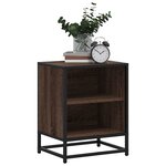 vidaXL Tables de chevet 2 Pièces chêne marron bois d'ingénierie et métal
