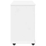 vidaXL Cabinet roulant Blanc 63 5 x 39 x 65 5 cm Bois de Pin Massif
