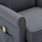 Vidaxl fauteuil électrique de massage gris foncé tissu