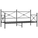 vidaXL Lit de repos sans matelas noir 90x190 cm acier