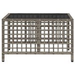 vidaXL Salon de jardin d'angle avec coussins 3 Pièces gris résine tressée