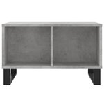 vidaXL Table basse Gris béton 60x50x36 5 cm Bois d'ingénierie