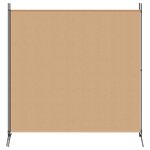vidaXL Paravent à 2 panneaux Beige 348 x 180 cm Tissu