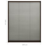 Vidaxl moustiquaire plissée pour fenêtre aluminium marron 100x160 cm