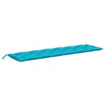 vidaXL Coussins de banc de jardin lot de 2 turquoise 200x50x7 cm tissu