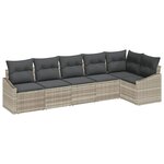 vidaXL Ensemble de salle à manger pour jardin 6 Pièces Gris clair