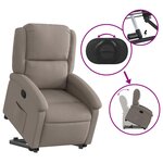 vidaXL Fauteuil inclinable taupe tissu