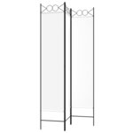 vidaXL Cloison de séparation 3 panneaux Blanc 120x200 cm Tissu