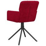 vidaXL Chaises pivotantes à manger lot de 2 Rouge bordeaux Velours