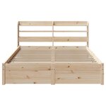 vidaXL Cadre de lit avec tête de lit sans matelas 160x200 cm