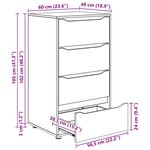 vidaXL Armoires de rangement 2 Pièces Gris Sonoma 60 x 48 x 105 cm