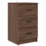 vidaXL Cabinet de chevet avec tiroir Chêne marron 38 x 38 x 66 cm