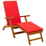 vidaXL Chaise longue inclinable et pliable 3 Pièces Rouge