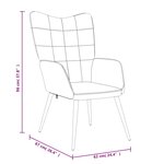 vidaXL Chaise de relaxation avec tabouret Gris foncé Tissu
