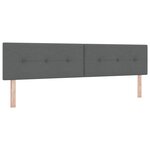 vidaXL Lit boxspring avec matelas avec matelas Gris foncé 200 x 200 cm