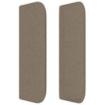 vidaXL Tête de lit avec oreilles Taupe 163x16x78/88 cm Tissu