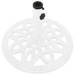 vidaXL Socle de parasol Blanc 40x40x32 cm Fonte