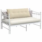 vidaXL Coussin de Dos Crème 120 x 19 x 50 cm tissu