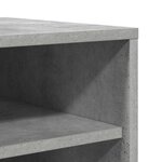 vidaXL Armoire à chaussures Gris béton 60x35x92 cm Bois d’ingénierie