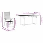 vidaXL Ensemble de salle à manger pour jardin 7 Pièces Marron