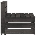 vidaXL Canapé central palette de jardin gris bois de pin imprégné