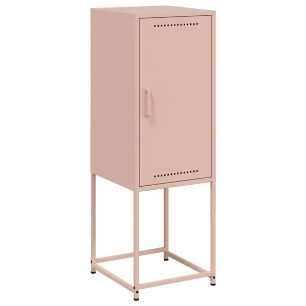 vidaXL Buffet haut rose 36x39x107 cm acier