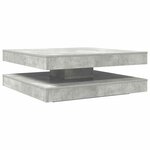 vidaXL Table basse rotative à 360 degrés gris béton 90x90x34 5 cm