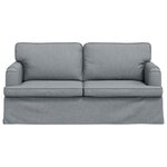 vidaXL Canapé Gris clair 142 x 80 x 85 cm tissu