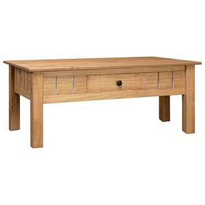 vidaXL Table basse 100x60x43 5 cm Pin massif Assortiment Panama