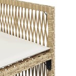 vidaXL Chaises de jardin avec coussins lot de 4 beige résine tressée