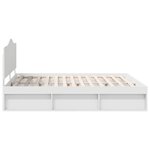 vidaXL Cadre de lit avec tête de lit Blanc 200 x 200 cm Pin massif