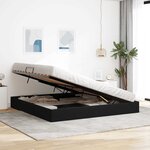 vidaXL Cadre de lit ottoman avec stockage Noir 200 x 200 cm Velours