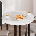 vidaXL Plateau de table Blanc 70 x 70 x 1.5 cm Bois d'ingénierie
