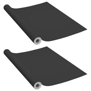 vidaXL Films autoadhésifs pour meubles 2 Pièces Noir 500x90 cm PVC